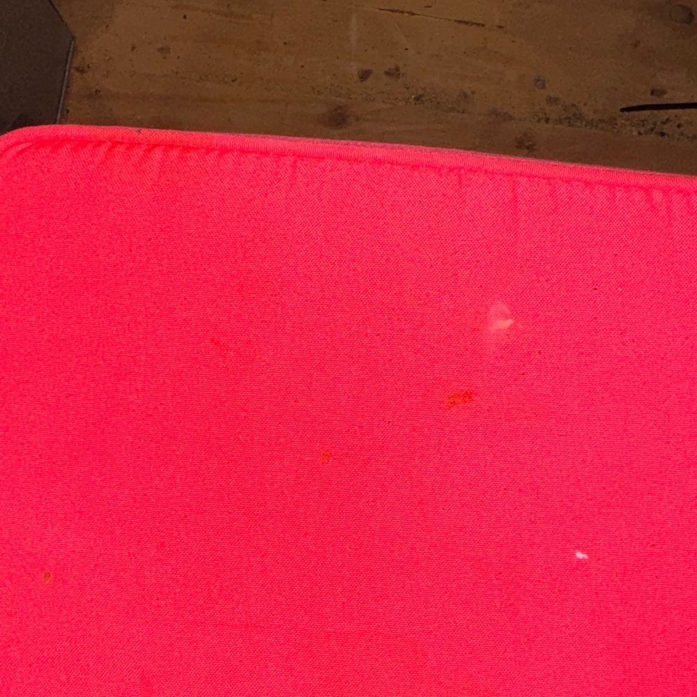 Pink and White Storage Ottoman - Picture 5 of 11